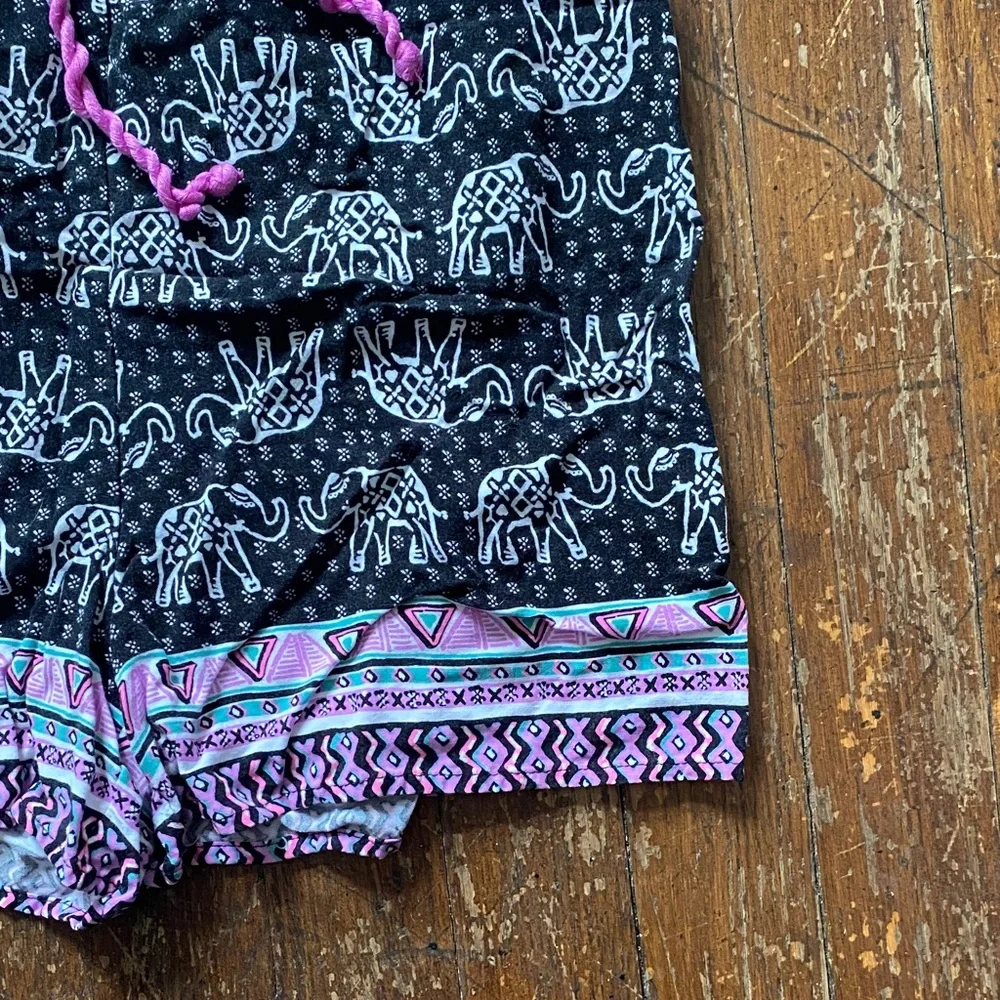 JUSTICE Girls size 12 Elephant Shorts Romper